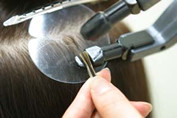 How to Apply Fusion/Pre-bounded Hair Extensions,Step Five
