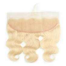 12 inches 13*4 Lace Frontal Closure #613(Bleach Blonde) Human Hair Extensions Body Wave