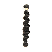 16 inches Weft 1B# Natural Black Loose Body 1PCS
