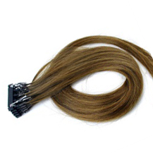 24 inches #Brown Blonde 50S 6D Human Hair Extensions Straight