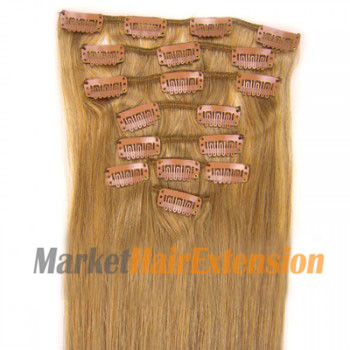 22 Golden Blonde 16 9pcs Straight Clip In Indian Remy Hair