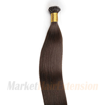 24 inches #4 Medium Brown 100s Flex Tip Nano Ring Human Hair Extensions