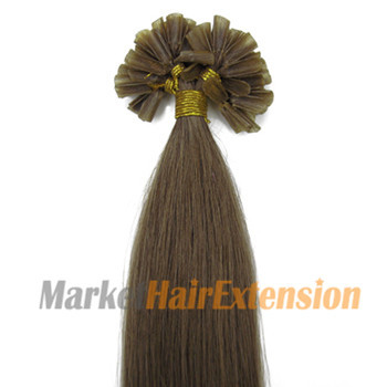 22 inches Ash Brown (#8) 100S Nail Tip Human Hair Extensions