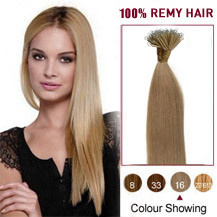16 inches Golden Blonde(#16) Nano Ring Hair Extensions