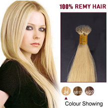 16 inches Ash Blonde(#24) Nano Ring Hair Extensions