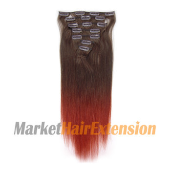 Ombre Hair Extensions 20 Two Colors 4 And Red Straight Ombre