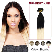 18 inches Ombre #1/613 50s Nail Tip Human Hair Extensions