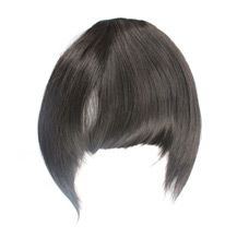 Neat Bang With Hair On The Temples Black 1 Piece