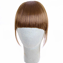 Neat Bang With Human Hair On The Temples Light Brown 1 Piece