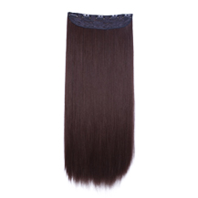 24 inches Light Brown(#10) One Piece Clip In Synthetic Hair Extensions