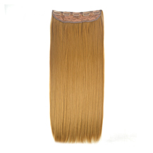 24 inches Strawberry Blonde(#27) One Piece Clip In Synthetic Hair Extensions