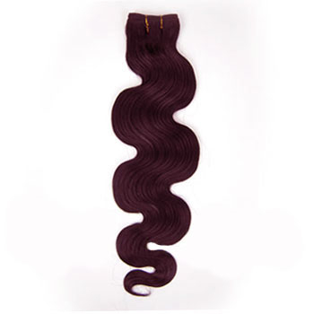 10 inches 99J Body Wave Indian Remy Hair Wefts