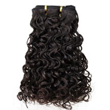 16 inches Dark Brown (#2) Curly Indian Remy Hair Wefts