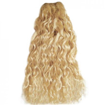 16 inches Bleach Blonde (#613) Curly Indian Remy Hair Wefts