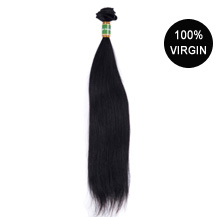 30 inches Natural Black (#1b) Straight Brazilian Virgin Hair Wefts