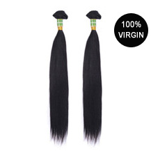 2Pcs/Lot 30 inches Same Length Natural Black (#1b) Straight Brazilian Virgin Hair Wefts