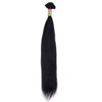 22 inches Natural Black (#1b) Straight Indian Virgin Hair Wefts