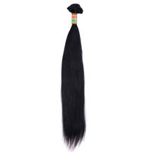 24 inches Natural Black (#1b) Straight Indian Virgin Hair Wefts