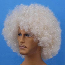 Fashionable Wig For Sports Curly White