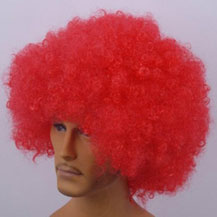 Fashionable Wig For Sports Curly Red