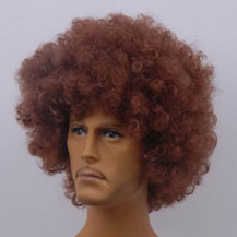 Fashionable Wig For Sports Curly Brown