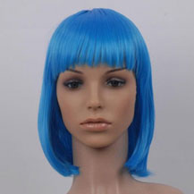 Costume Wig For Party Straight Blue