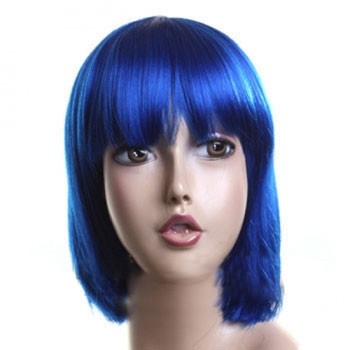 Costume Wig For Party Straight Dark Blue