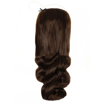 24 inches 100g Human Hair Secret Extensions Wavy Medium Brown (#4)